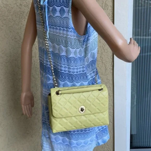 Kate Spade Natalia Smooth Leather Medium Flap Shoulder Bag Frosty Lime - Picture 16 of 16